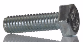 Bright Zinc Plated Steel, Hex Bolt, M6 x 20mm