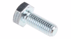 Bright Zinc Plated Zinc Plated Steel, Hex Bolt, M10 x 25mm