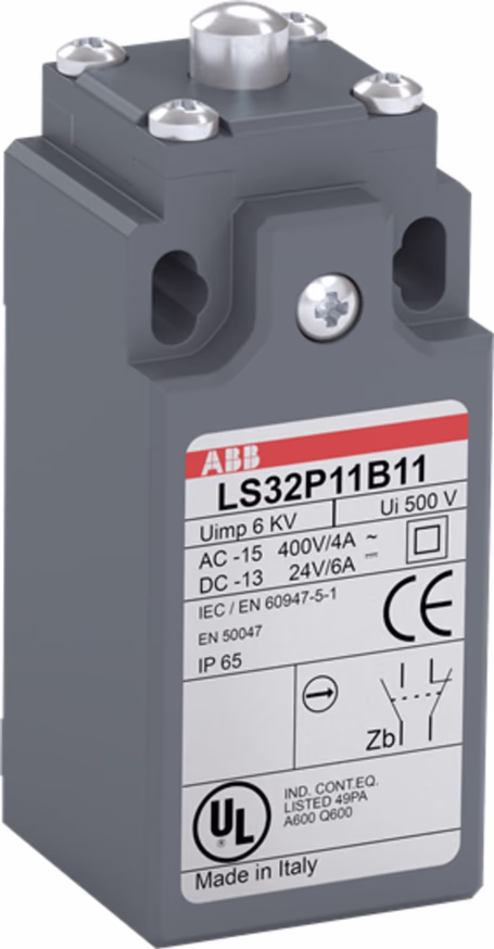ABB Roller Lever Limit Switch, 1NO/1NC, IP66, Zinc Alloy Housing, 400V ac ac Max