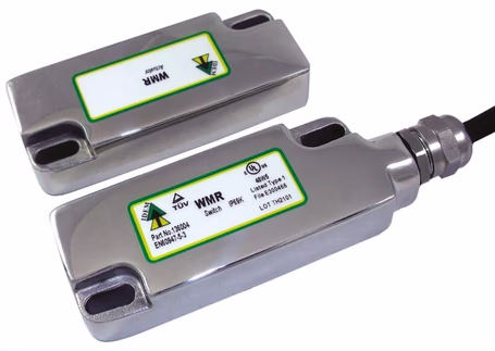 IDEM WMR Series Magnetic Non-Contact Safety Switch, 250V ac, 316 Stainless Steel Housing, NC, 5m Cable